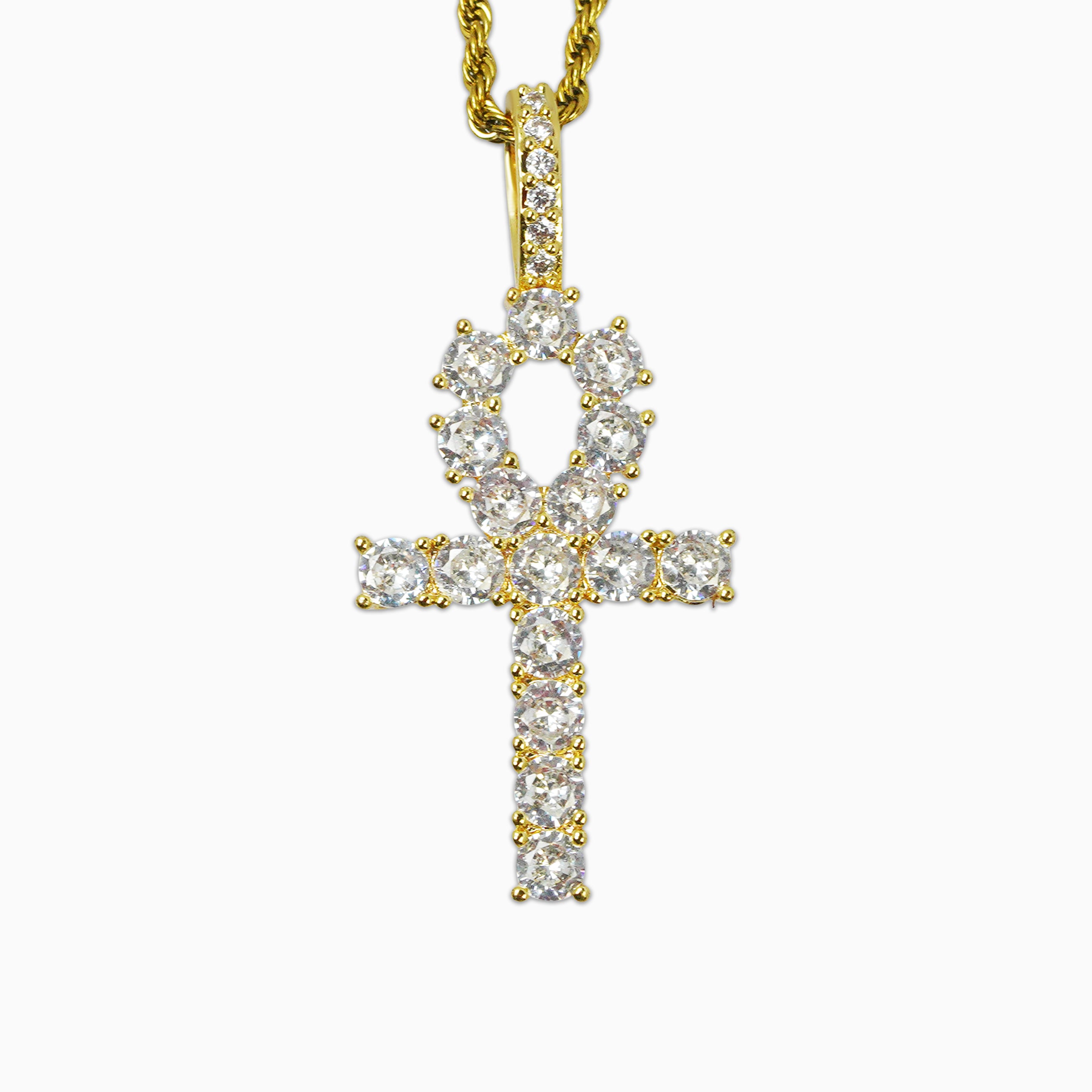 18K Gold Ankh Pendant