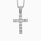 Colgante Cruz Ice Oro Blanco