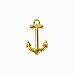 18K Gold Marine Anchor Pendant