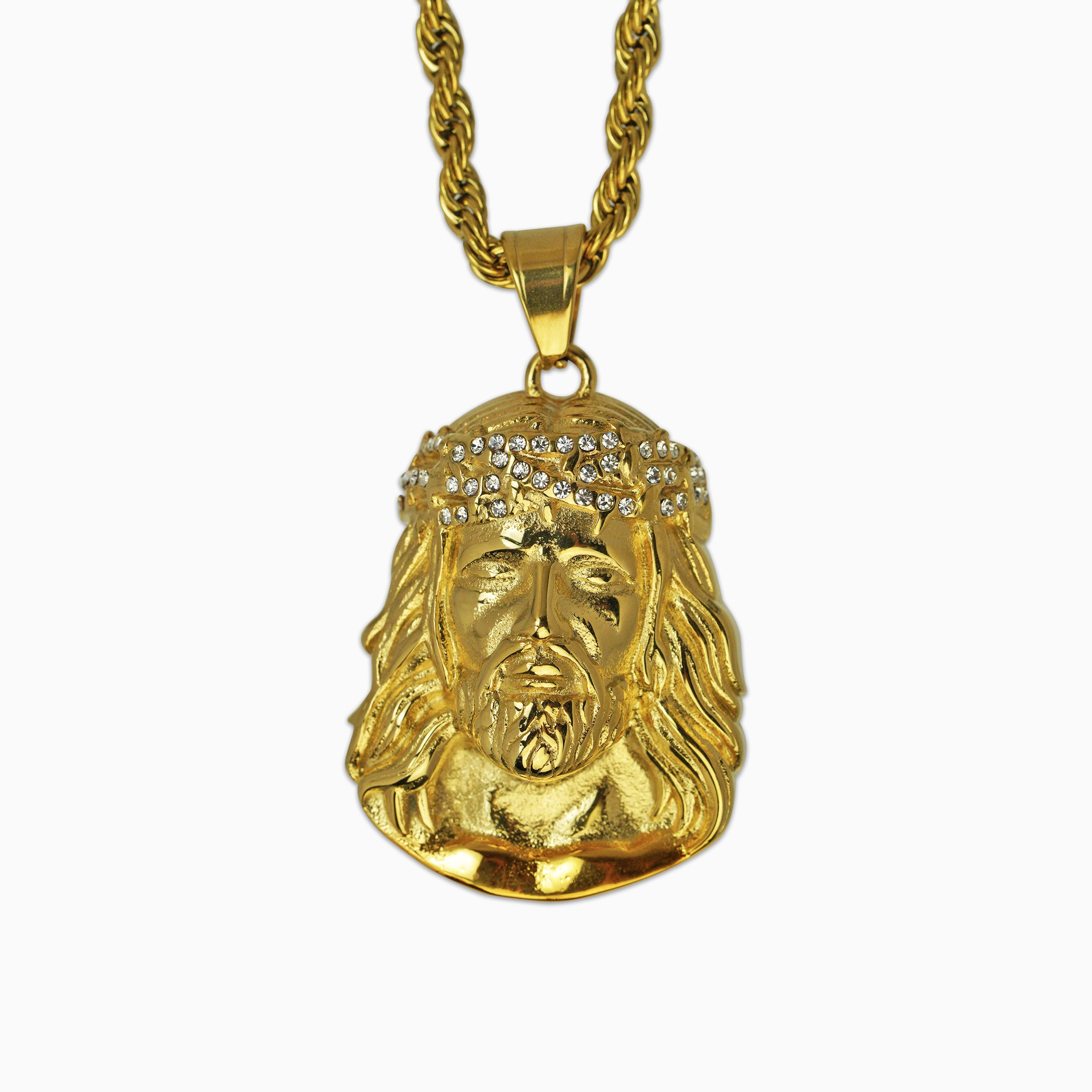 Gold Jesus Pendant 18K Gold