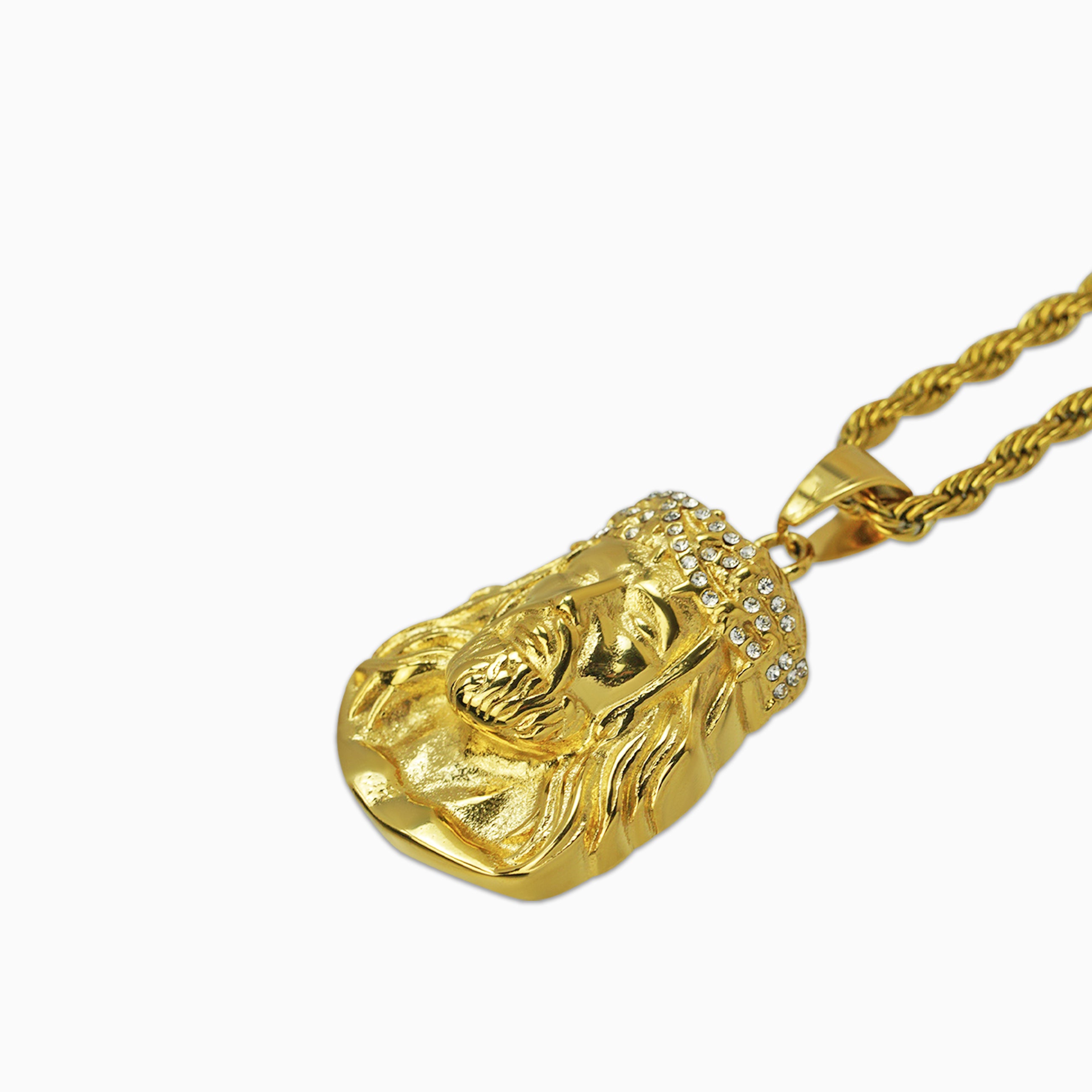 Gold Jesus Pendant 18K Gold