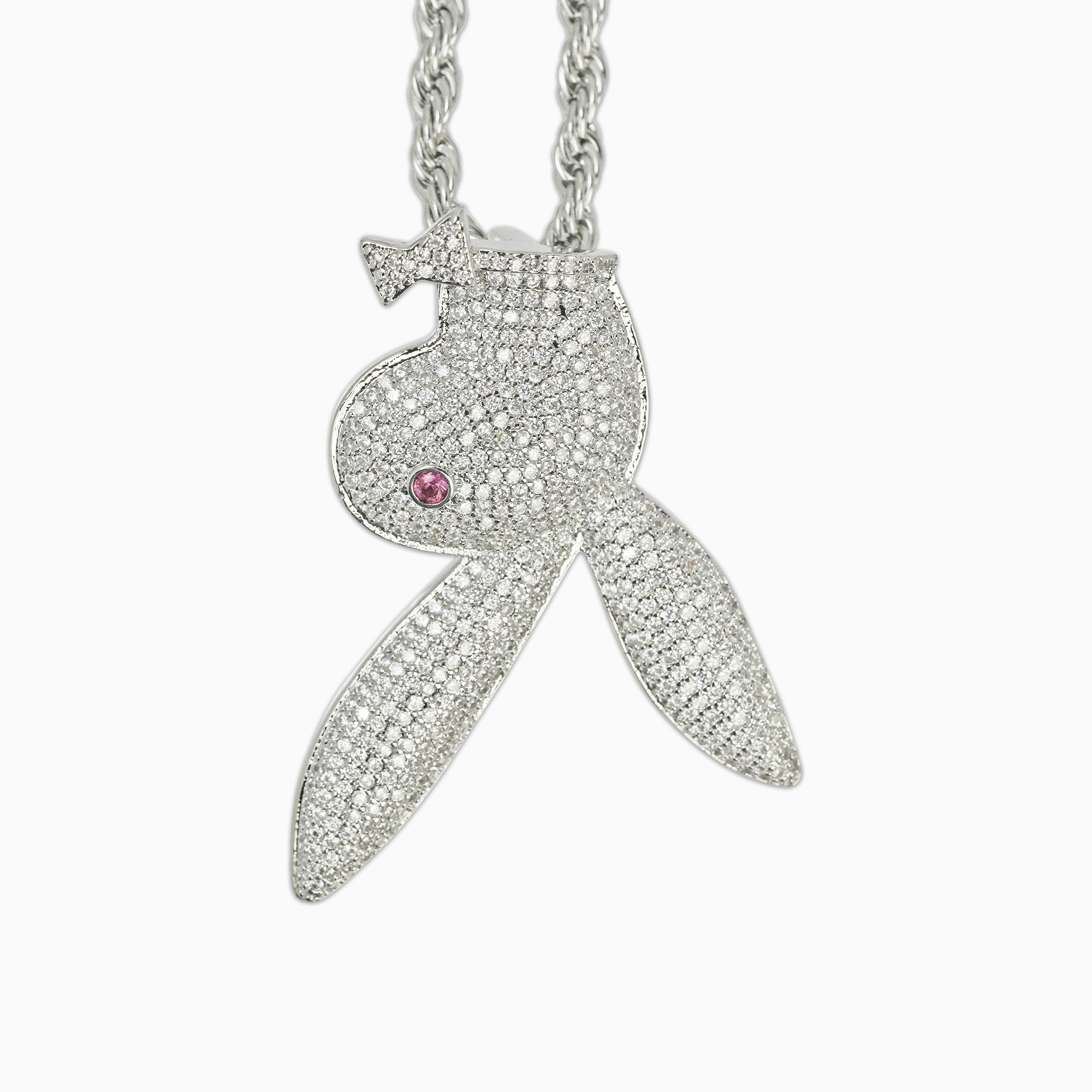 Playboy Pendant White Gold
