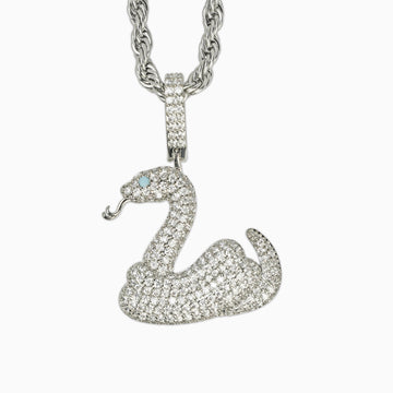 Colgante Serpiente Oro Blanco de Ice Baby