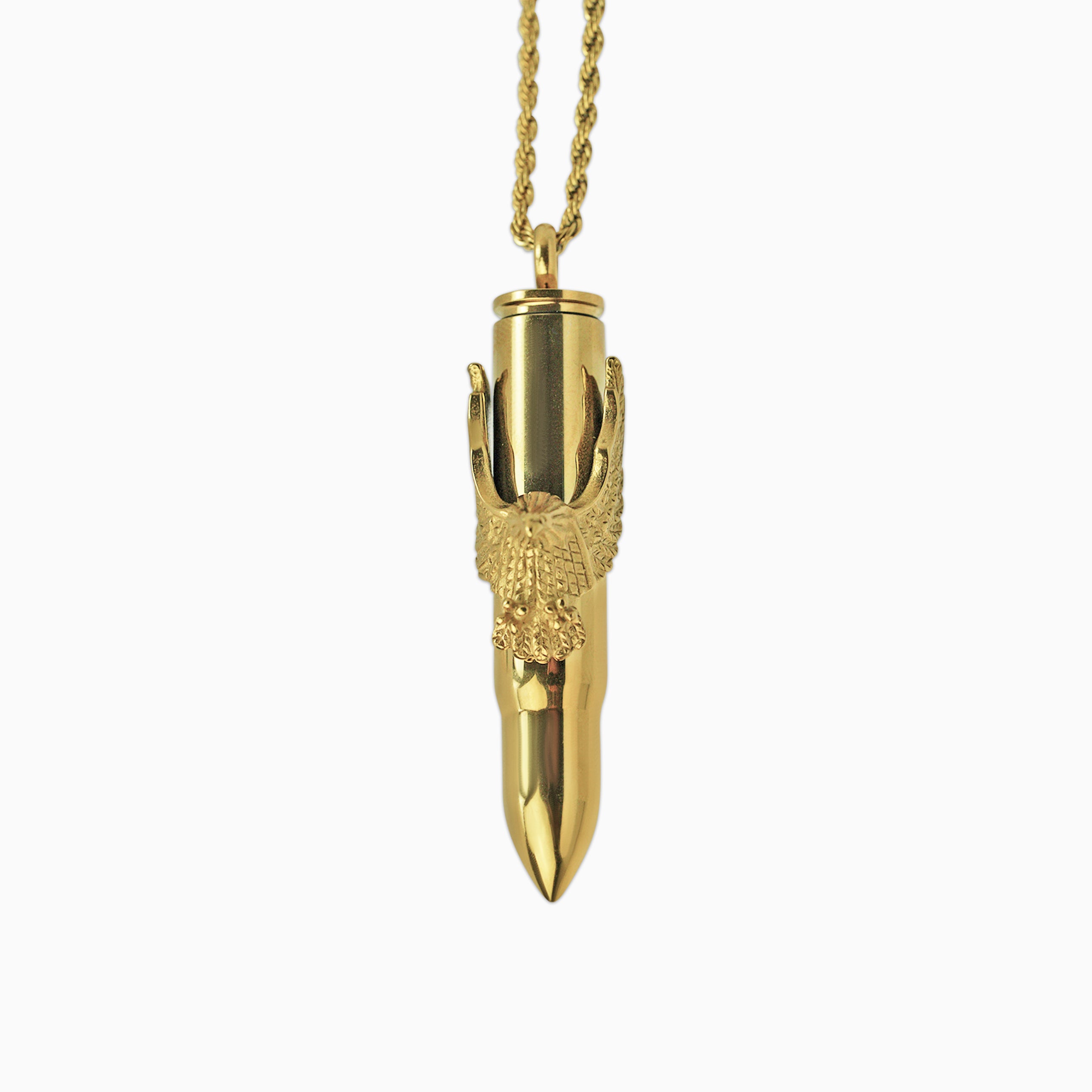 Colgante Bala con Águila Oro 18K