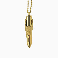 Colgante Bala con Águila Oro 18K