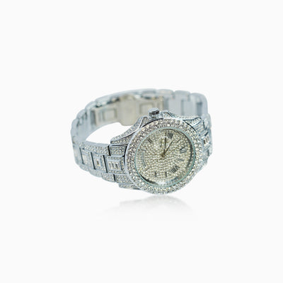 Reloj Iced Frozen Oro Blanco