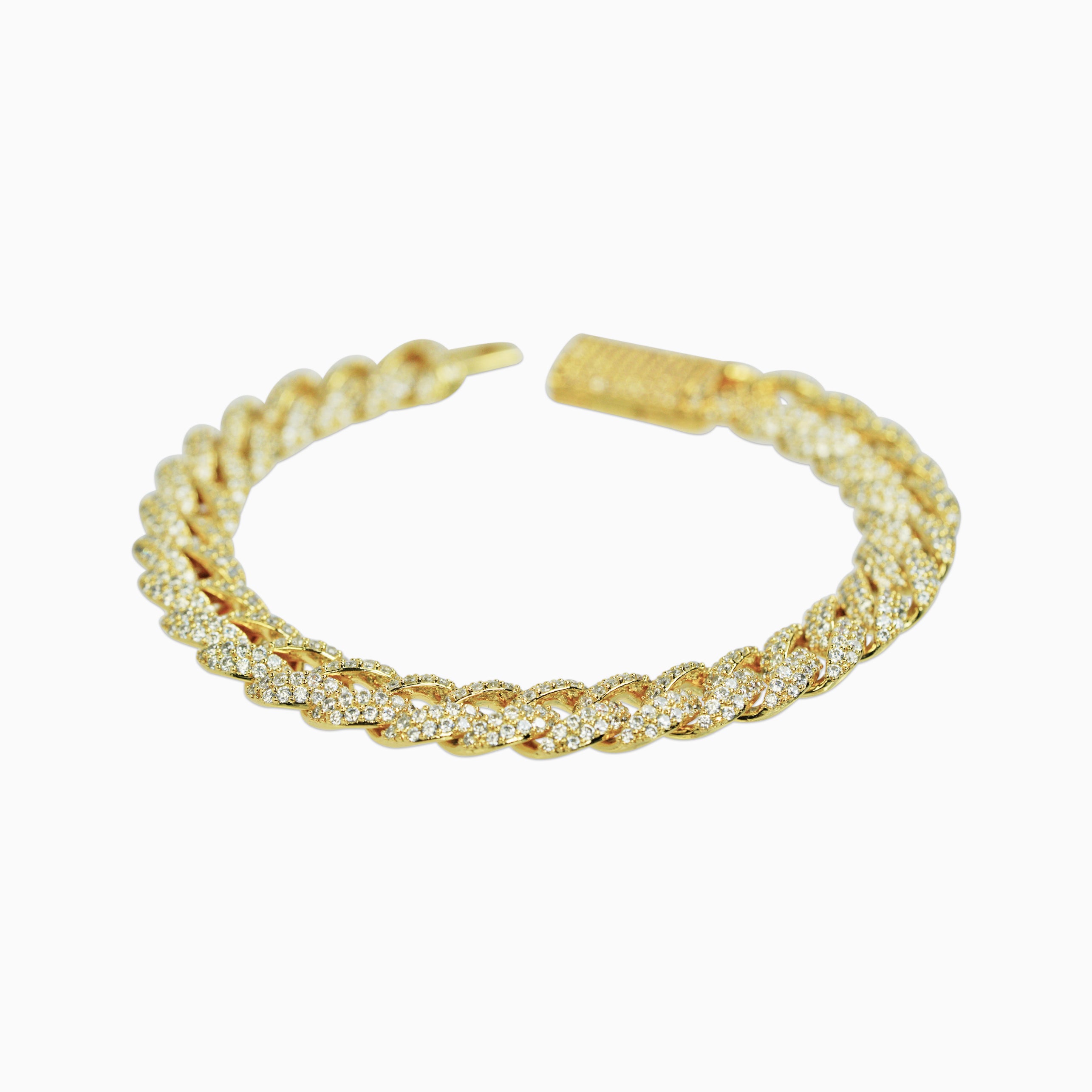 Cuban Ice Bracelet 10 mm 18K Gold