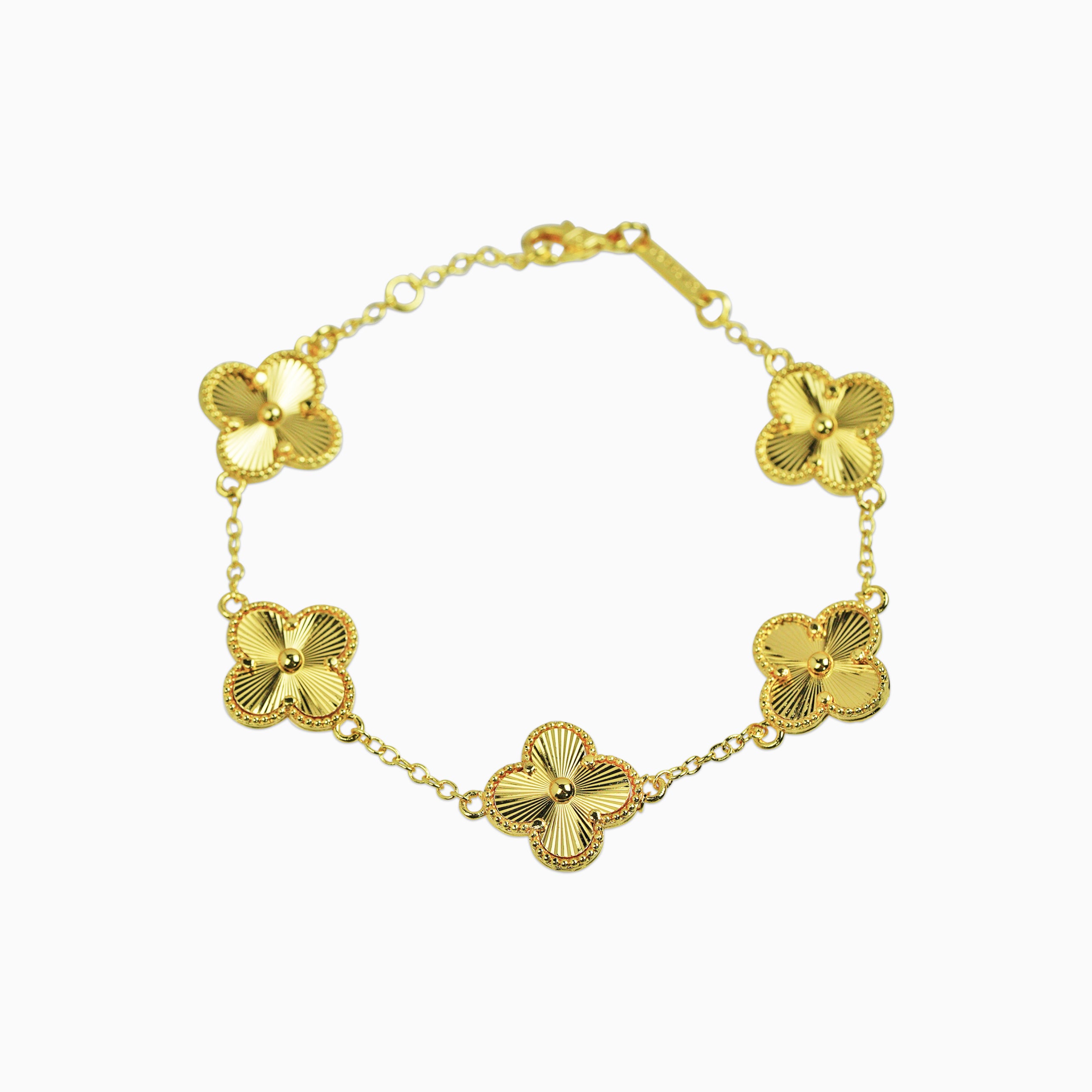 Brazalete Trébol Gold Oro 18K