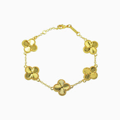Brazalete Trébol Gold Oro 18K