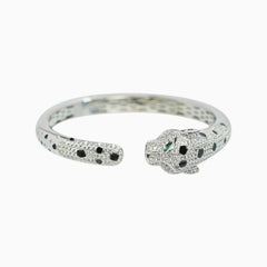 Brazalete Pantera Ice Oro Blanco