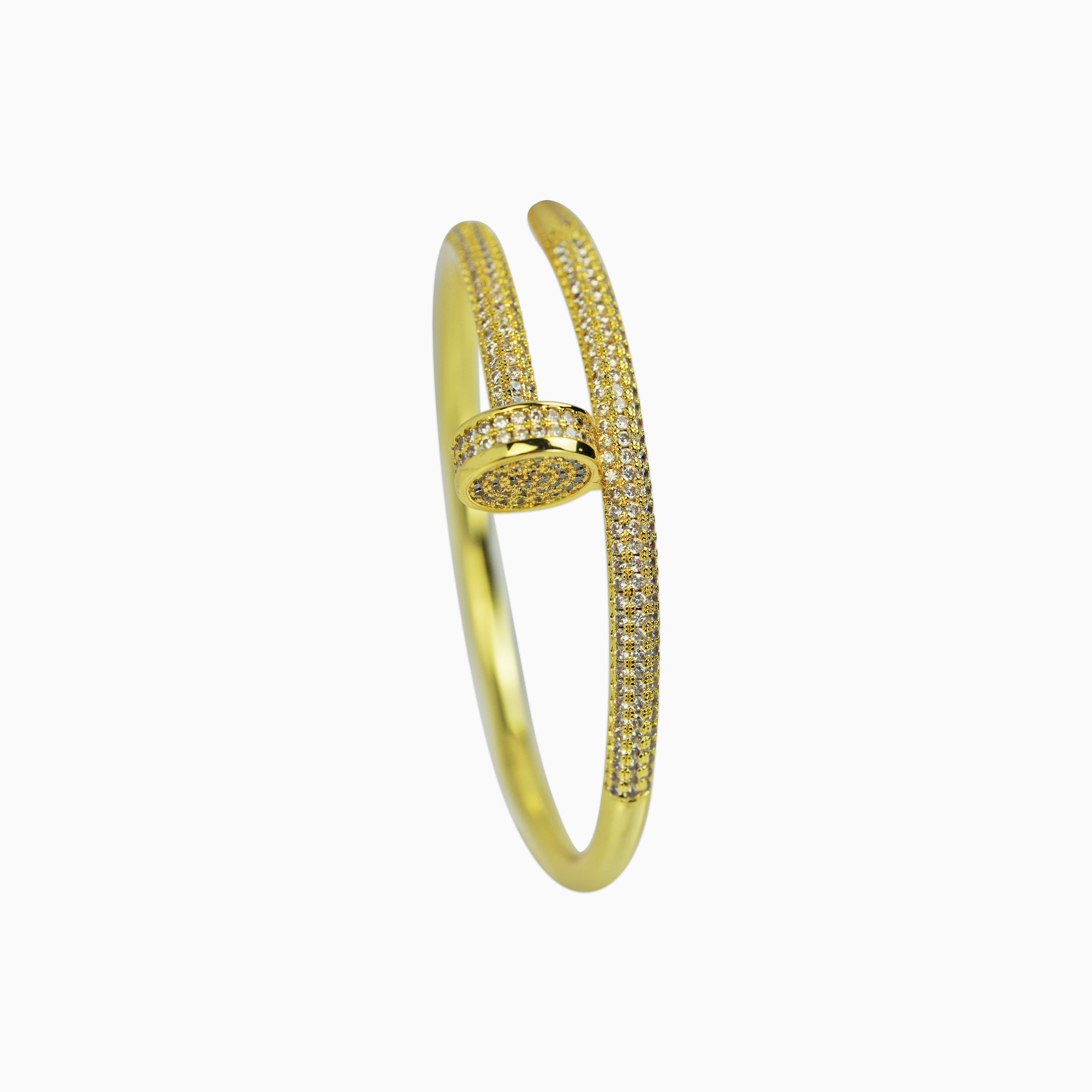Brazalete Clavo Ice Oro 18K