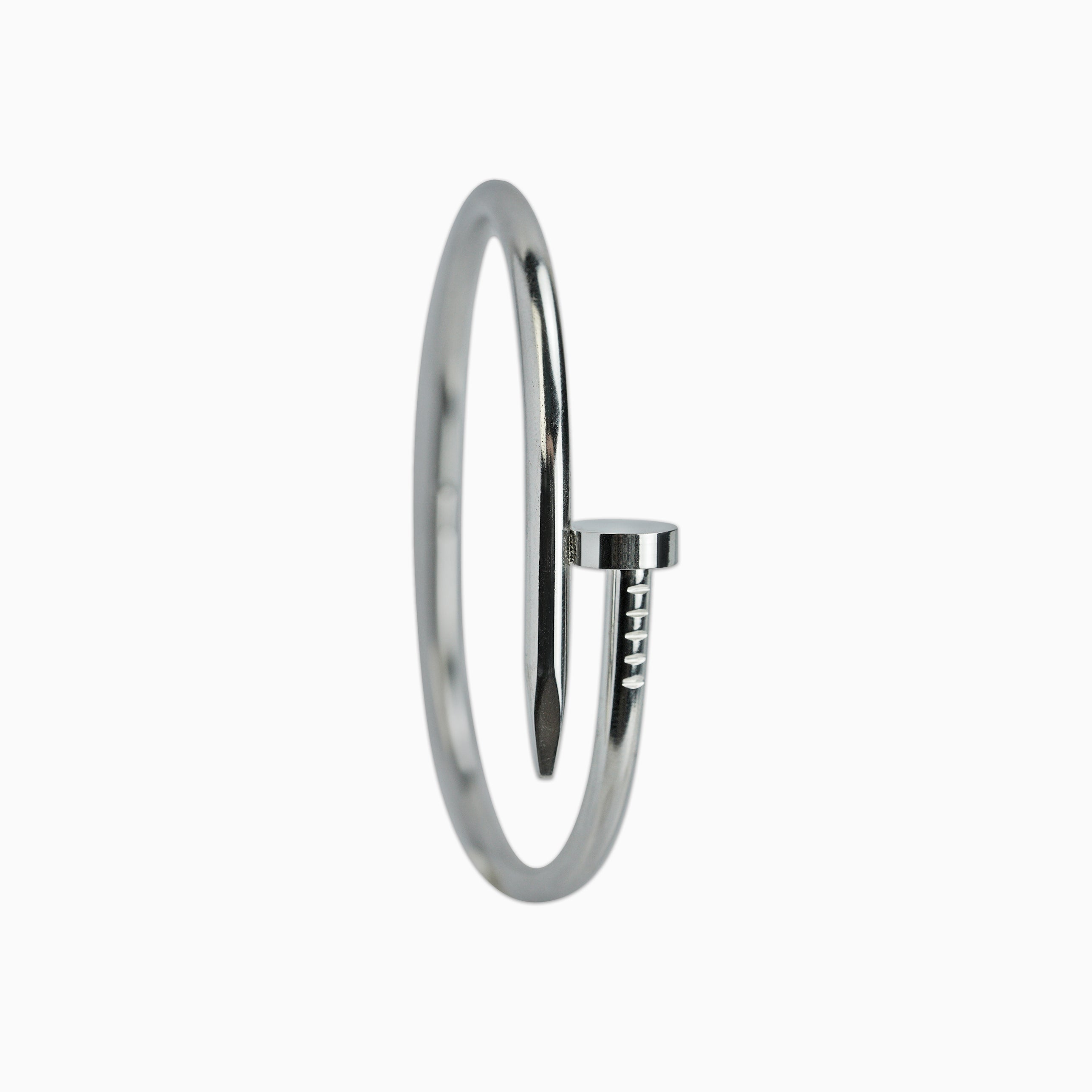 White Gold Nail Bracelet for Women