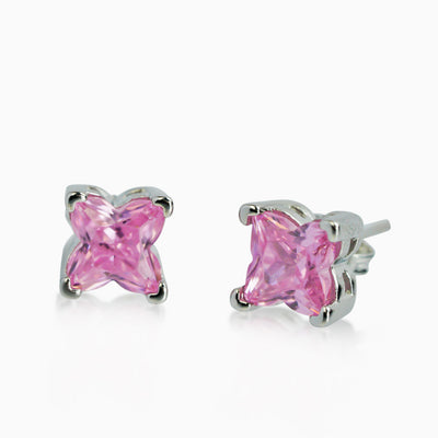 Pendientes Polaris Rosa Plata 925