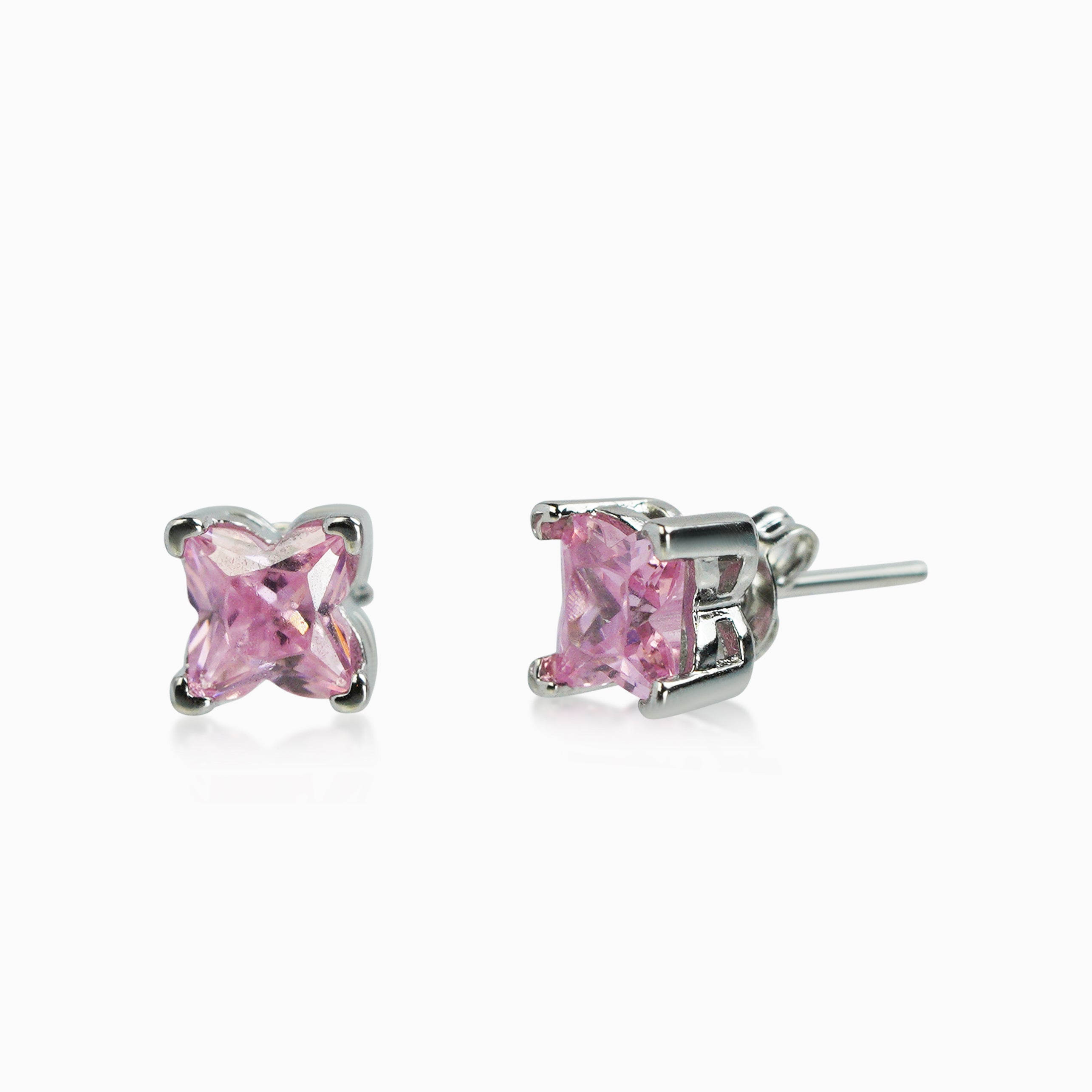 Pendientes Polaris Rosa Plata 925