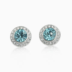 Blue Diamonds 925 Silver Earrings
