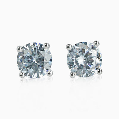 Pendientes Classic VVS Moissanite + Plata 925