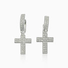 Pendientes Cruz Colgante Plata 925 de Ice Baby