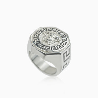 Anillo Medusa Oro Blanco