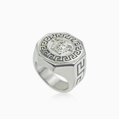 Anillo Medusa Oro Blanco