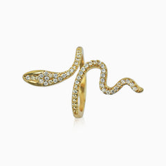 Anillo Serpiente Ice Oro 18K