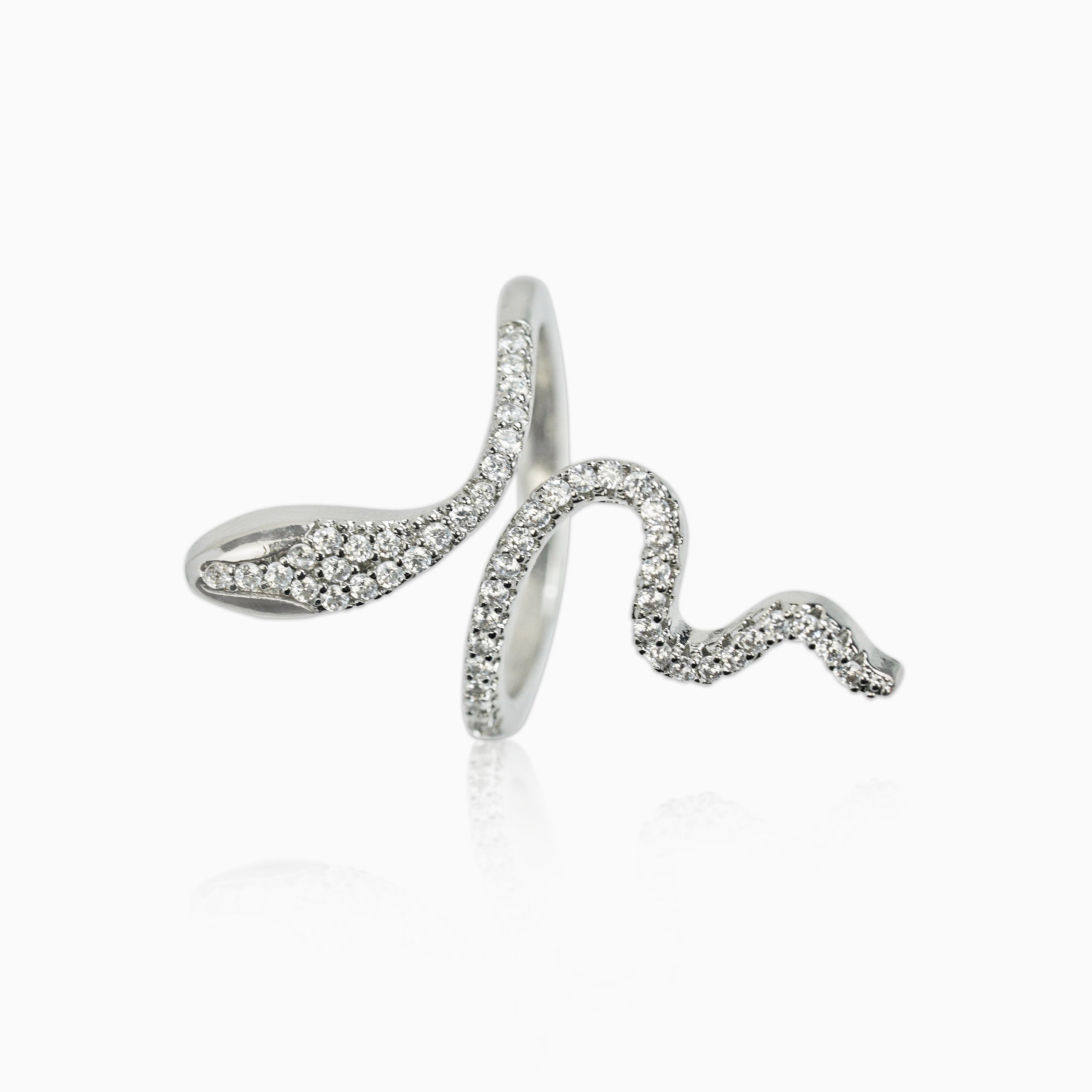 Ice Snake Ring White Gold