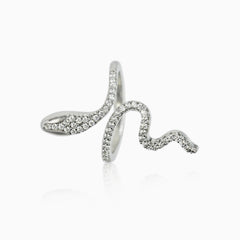 Ice Snake Ring White Gold