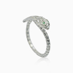 White Gold Snake Ring