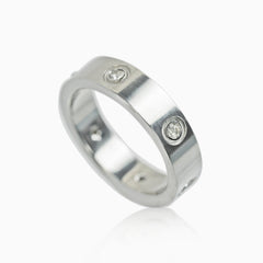 Women's White Gold Love Ring