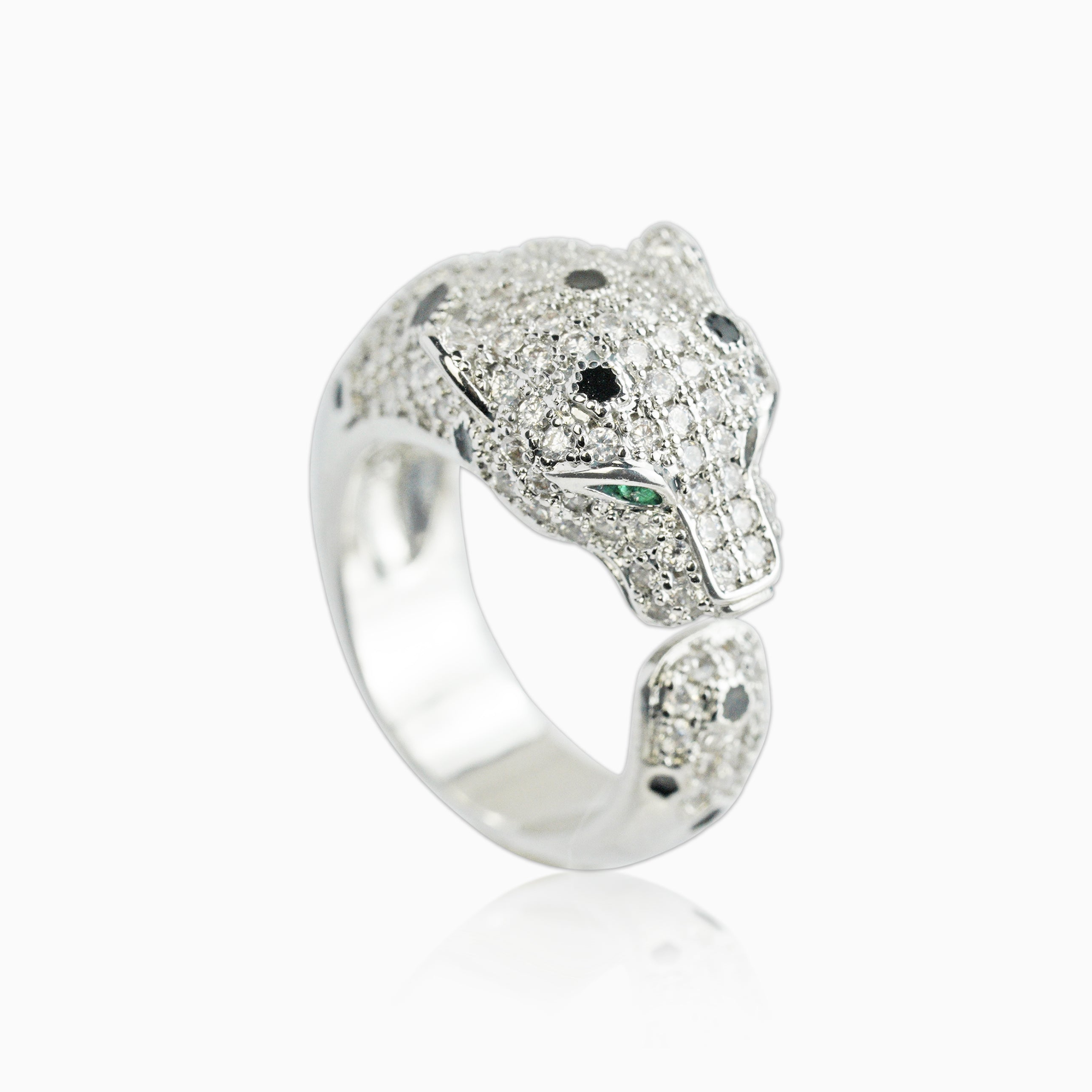 Ice Panther Ring White Gold