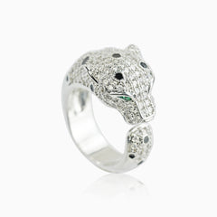 Ice Panther Ring White Gold