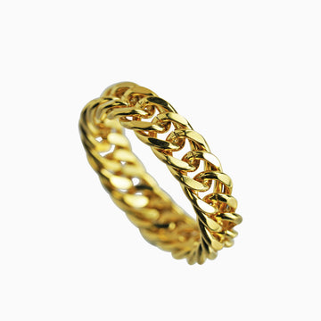 Anillo Cubana Oro 18K de Ice Baby