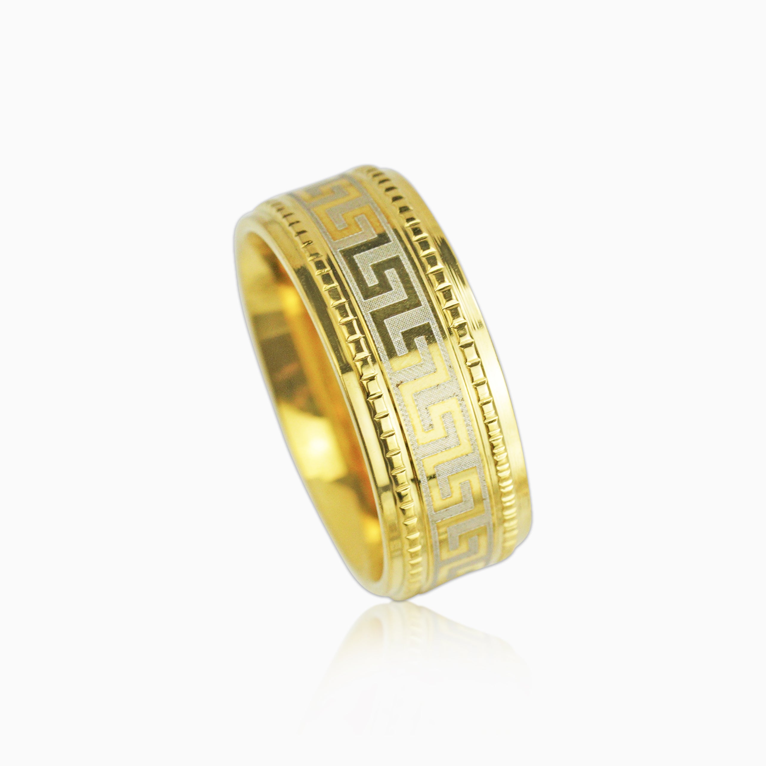 18K Gold Greek Ring