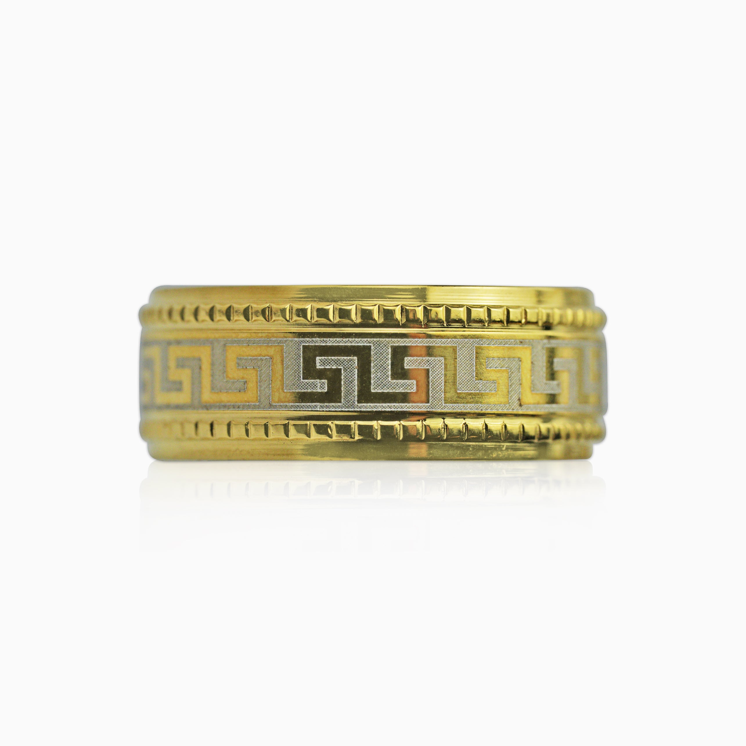 18K Gold Greek Ring