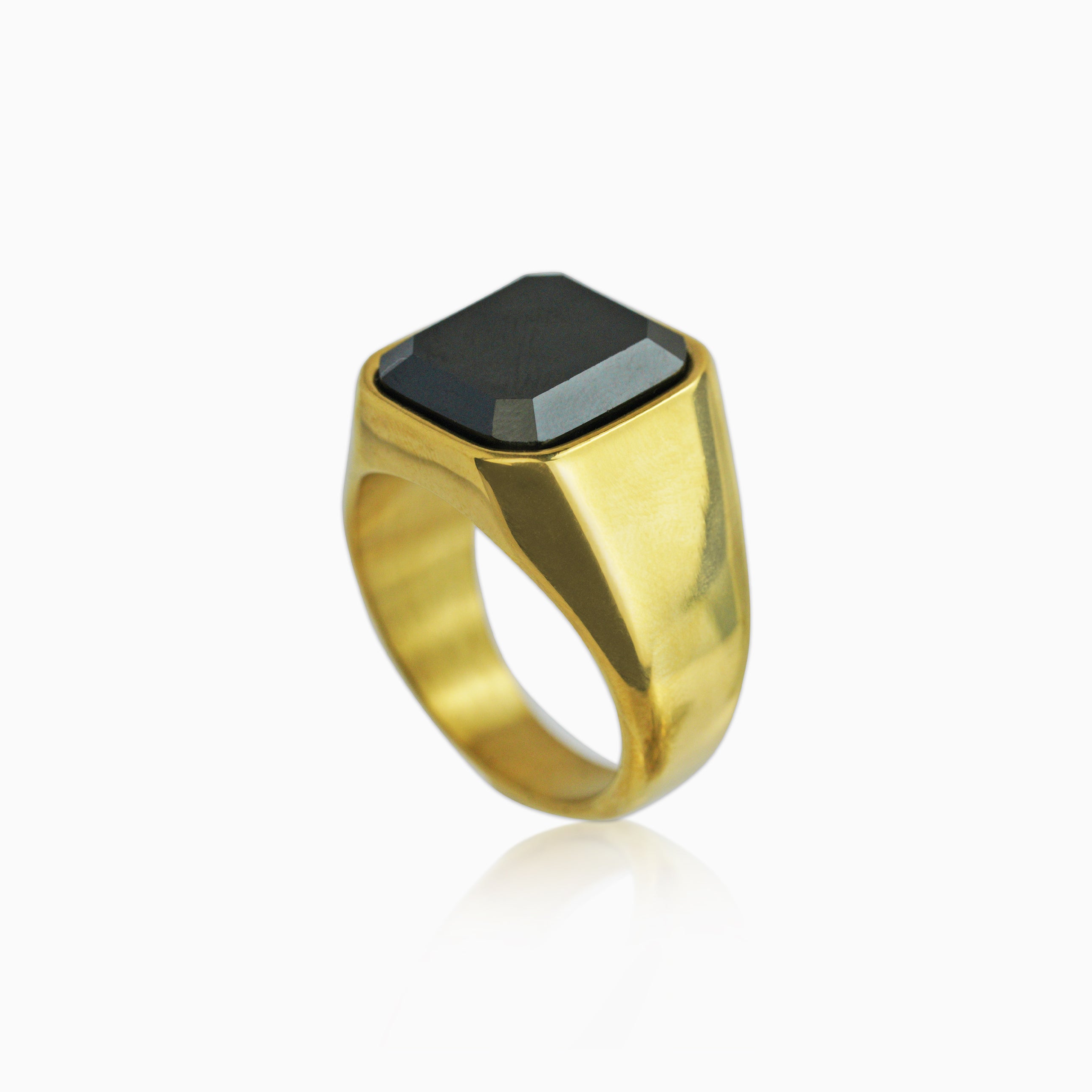 Gold Black 18K Gold Ring