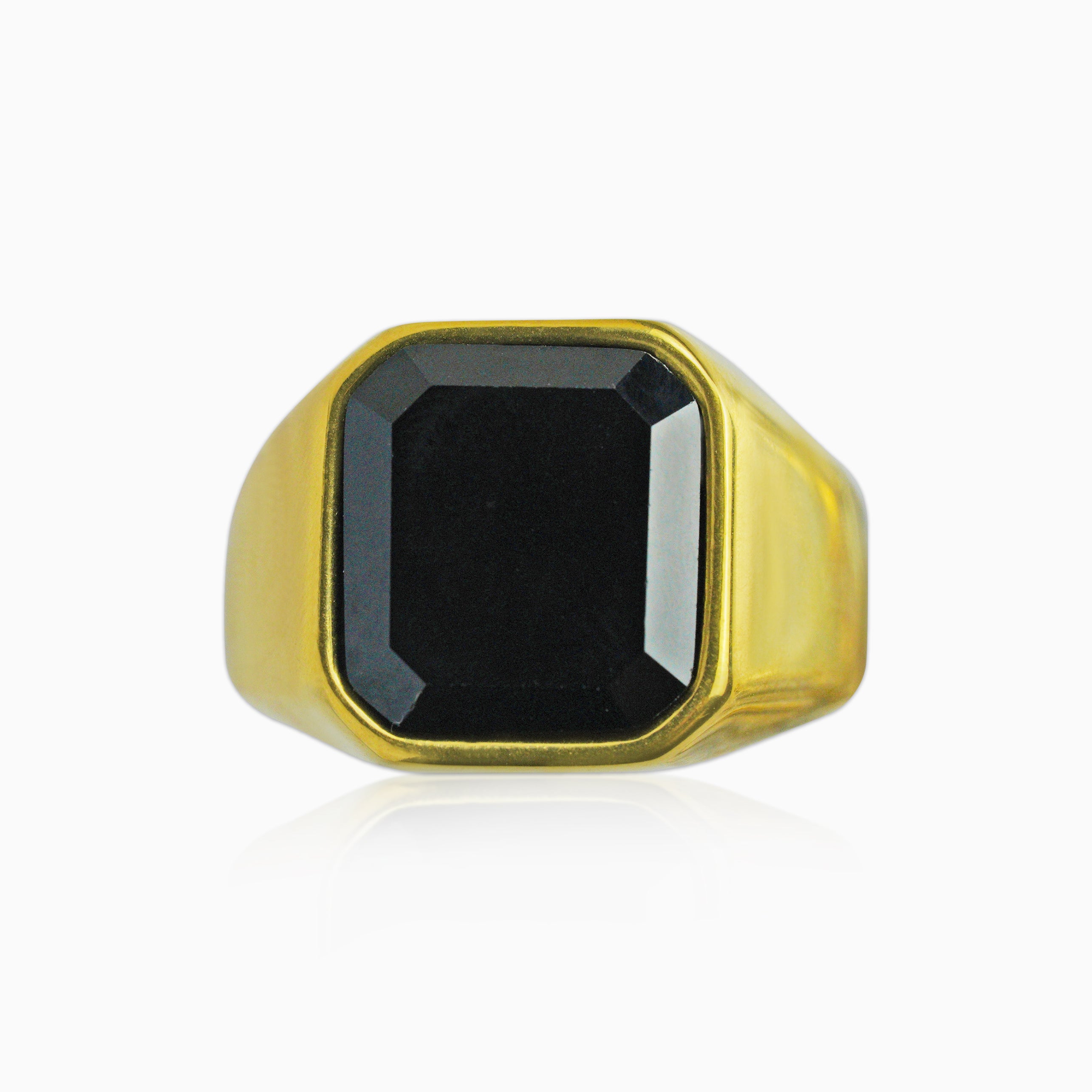 Gold Black 18K Gold Ring