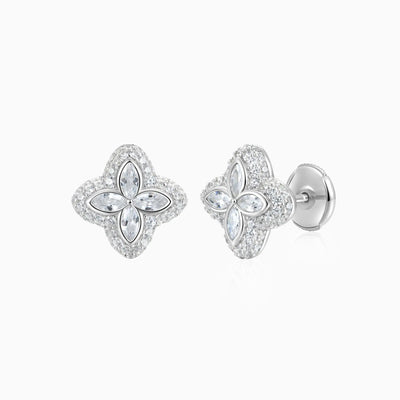 Pendientes Trebol Ice Plata 925