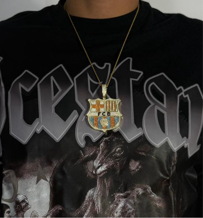 Colgante FC Barcelona Oro 14K