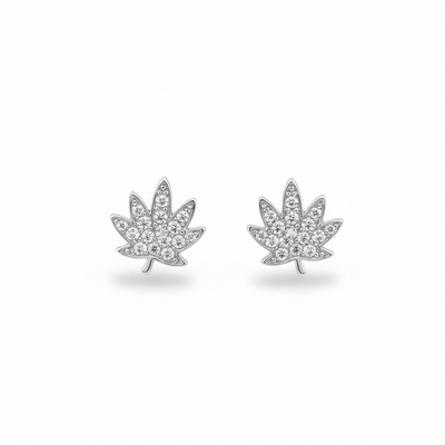 Pendientes Weed Plata 925