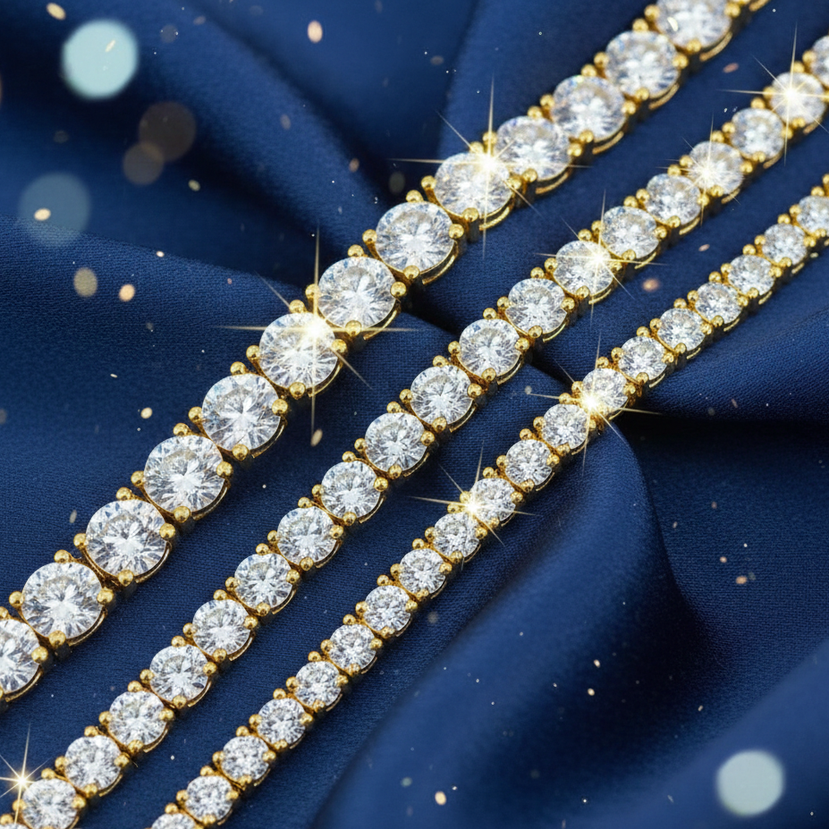 Brazalete Tenis 2.0 Oro 18K