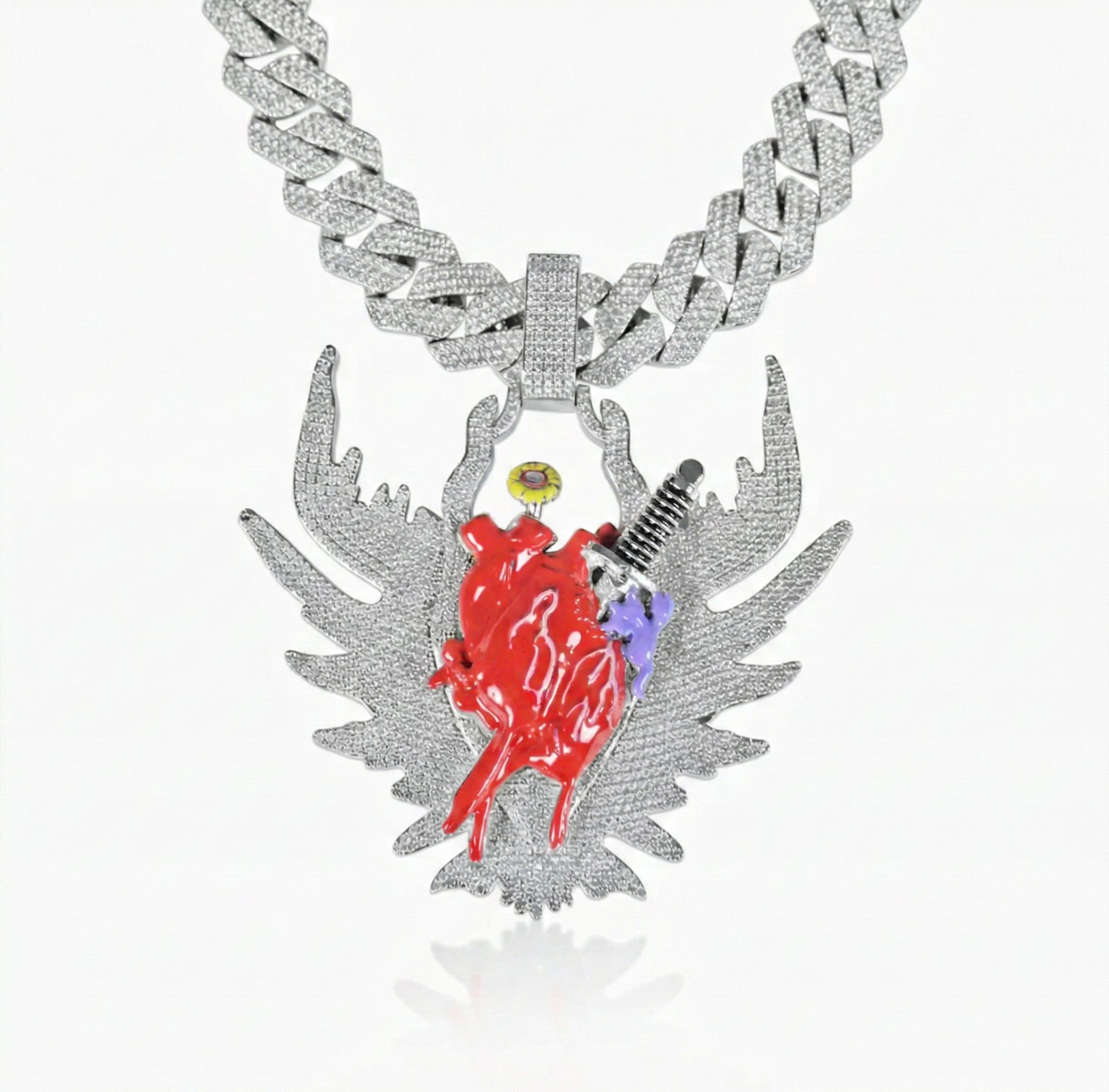 Colgante Rompecorazones Oro Blanco