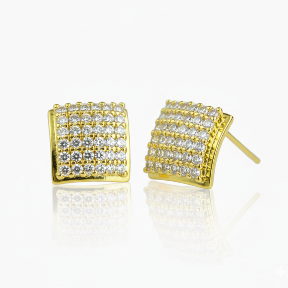 925 Silver Square Earrings