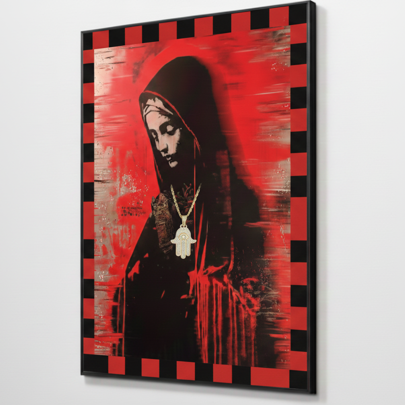 18K Gold Hand of Fatima Pendant