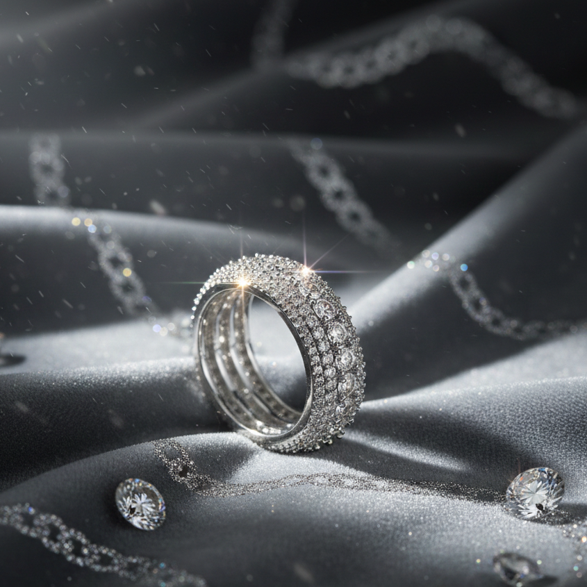 Anillo Iceyy Oro Blanco