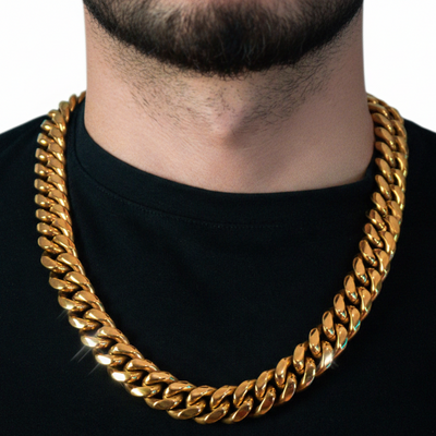 Cadena Cubana Miami Oro 18K
