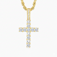 18K Gold Cross Pendant