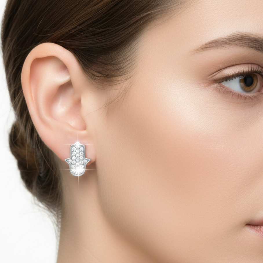 Ice Hands Earrings 925 Silver