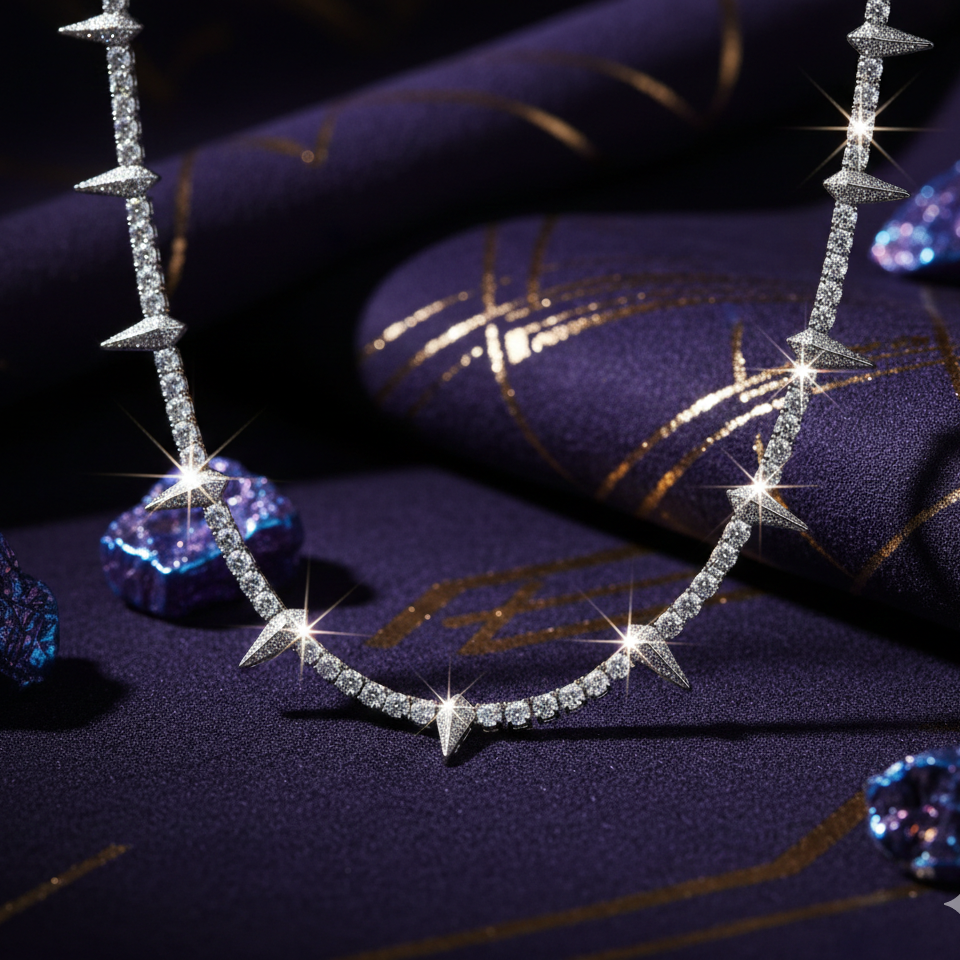 Wakanda Silver Tennis Chain 5mm White Gold