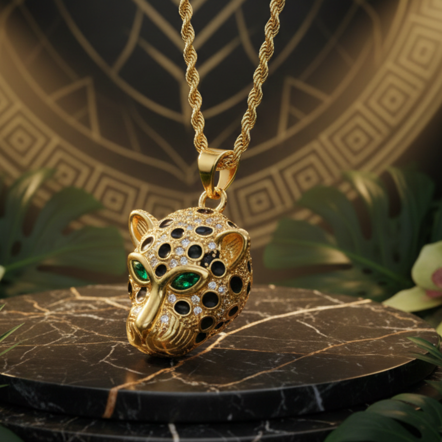 Mini Cheetah Pendant 18K Gold