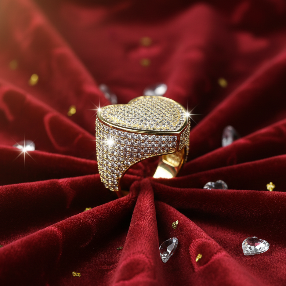 Anillo Ice Corazón Oro 18K