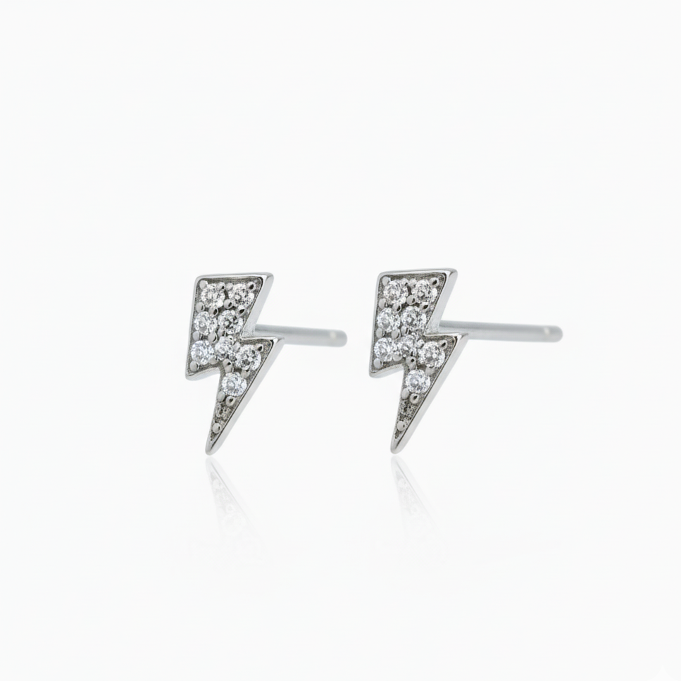 925 Silver Lightning Earrings